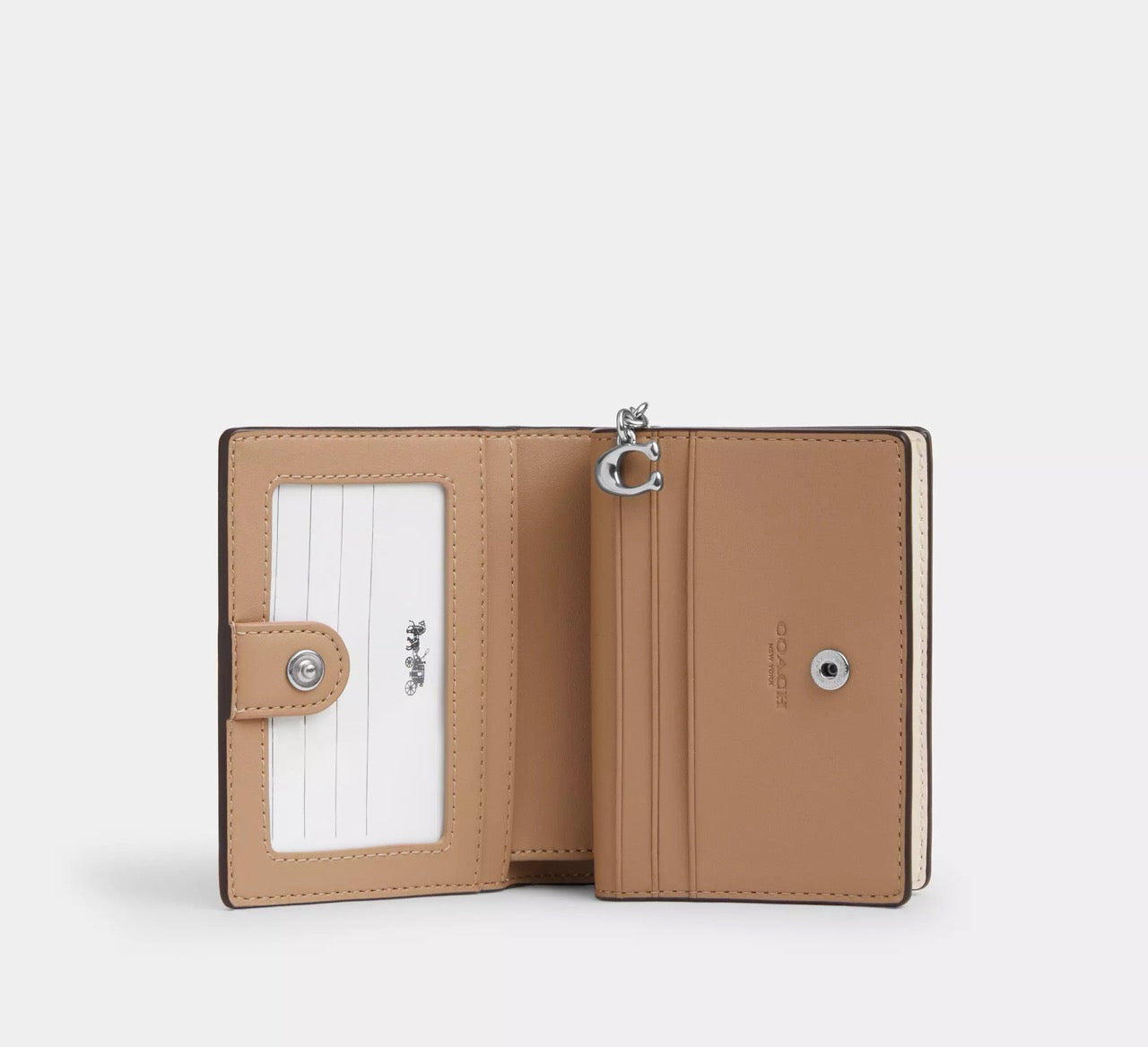[INCOMING ETA 30 DAYS] COACH Snap Wallet In Signature Canvas in White Chalk (CW789)