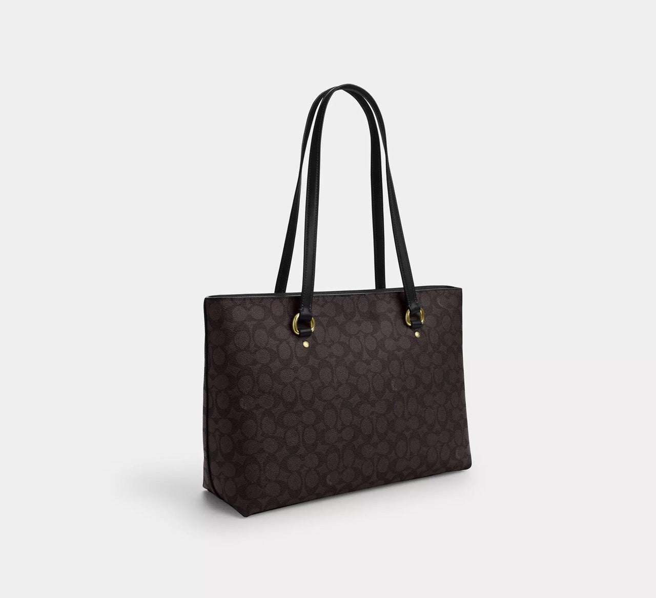 [INCOMING ETA 30 DAYS] COACH Station Tote Bag In Signature Canvas in Walnut/Black (CCD69)