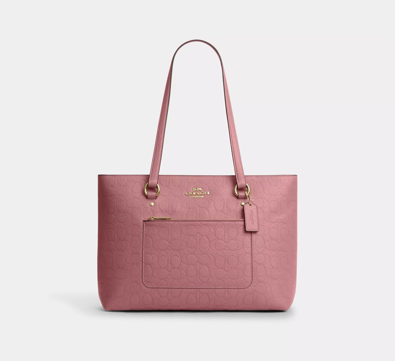 [INCOMING ETA CUBA RAYA] COACH Station Tote Bag In Signature Leather in Peony (CDL99)