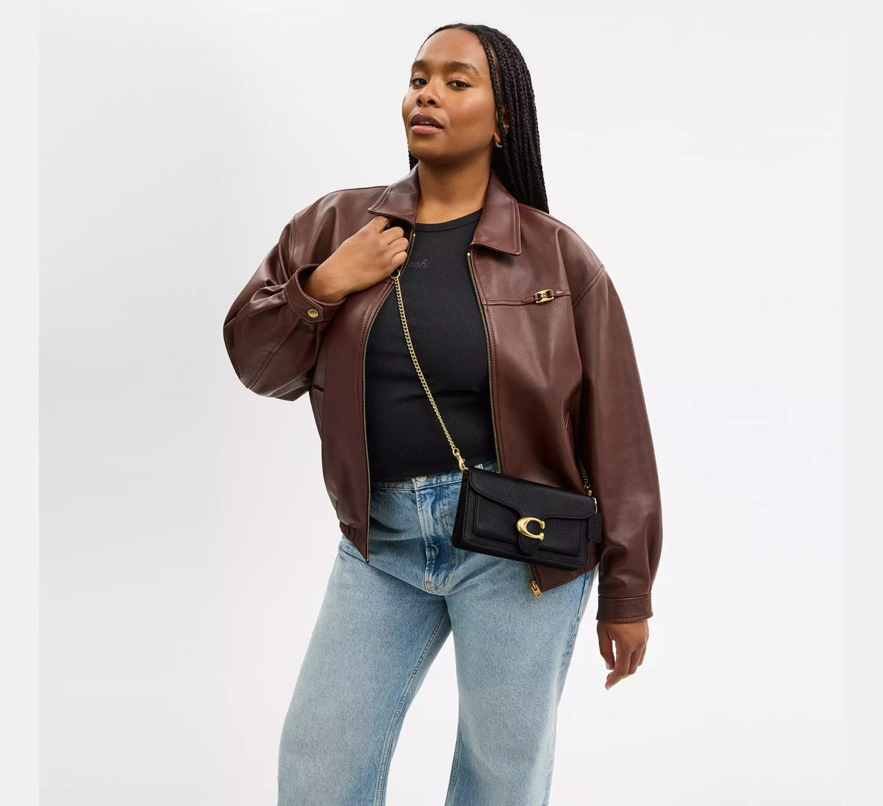 [INCOMING ETA 30 DAYS] COACH Tabby Chain Clutch in Brass/Black (CE772)