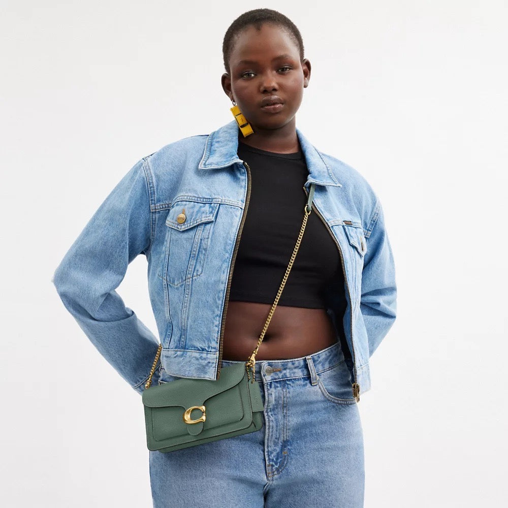 [READY STOCK MY] COACH Tabby Chain Clutch in Sage (CE772)