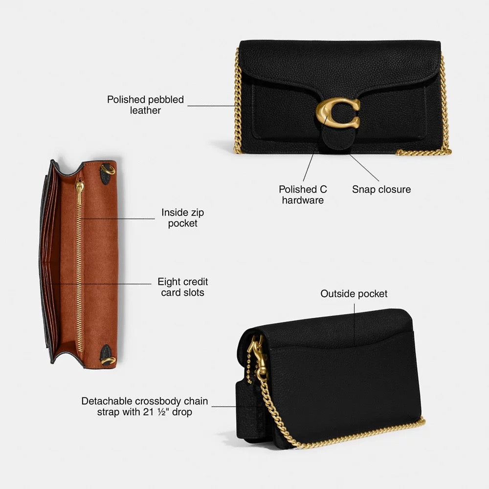 [READY STOCK MY] COACH Tabby Chain Clutch in Sage (CE772)