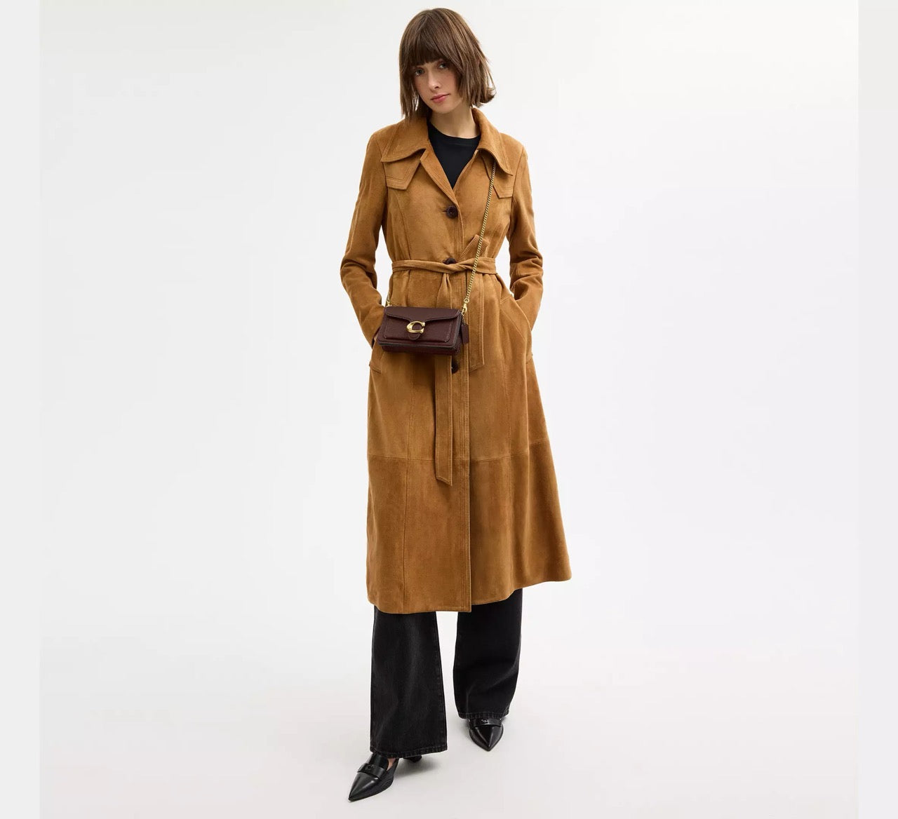 [WEB EXCLUSIVE][INCOMING ETA 30 DAYS] COACH Tabby Chain Crossbody Bag 19 in Maple (CBF14)