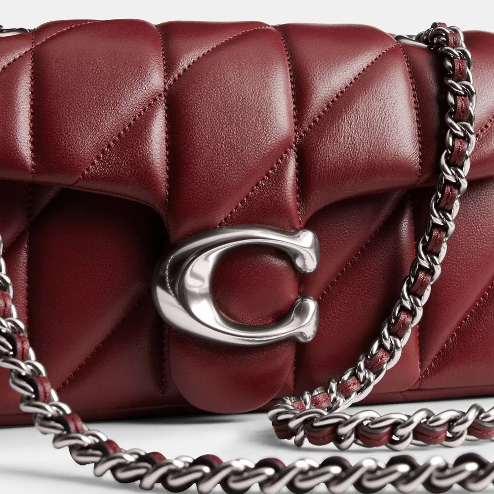 [READY STOCK MY] COACH Tabby Shoulder Bag 20 With Pillow Quilting in Dark Ruby (SHW)(CP149)