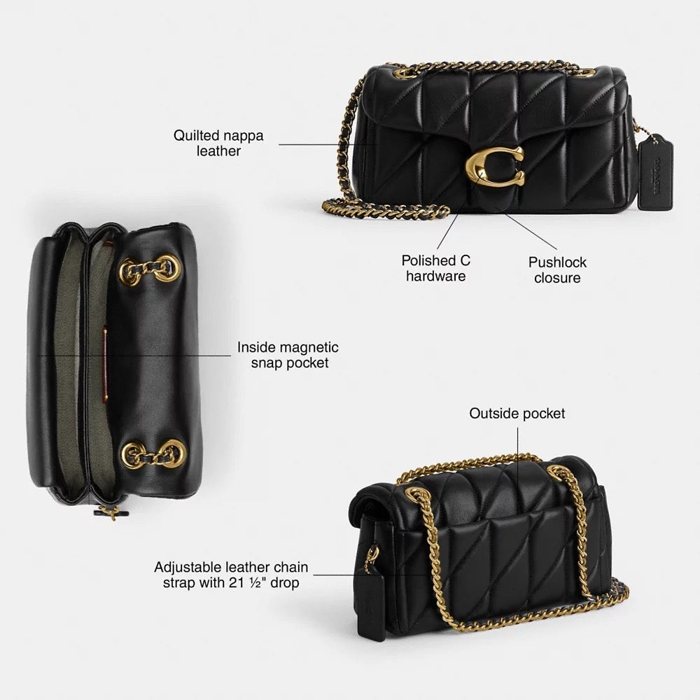 [READY STOCK MY] COACH Tabby Shoulder Bag 20 With Pillow Quilting in Dark Ruby (SHW)(CP149)