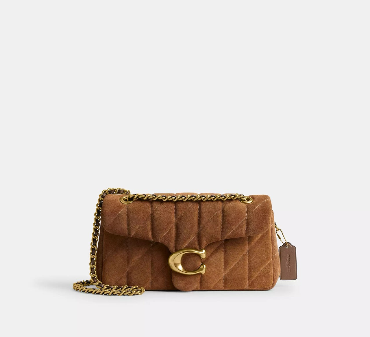[READY STOCK MY] COACH Tabby Shoulder Bag 26 With Quilting in Brass/Cedar (CW620)