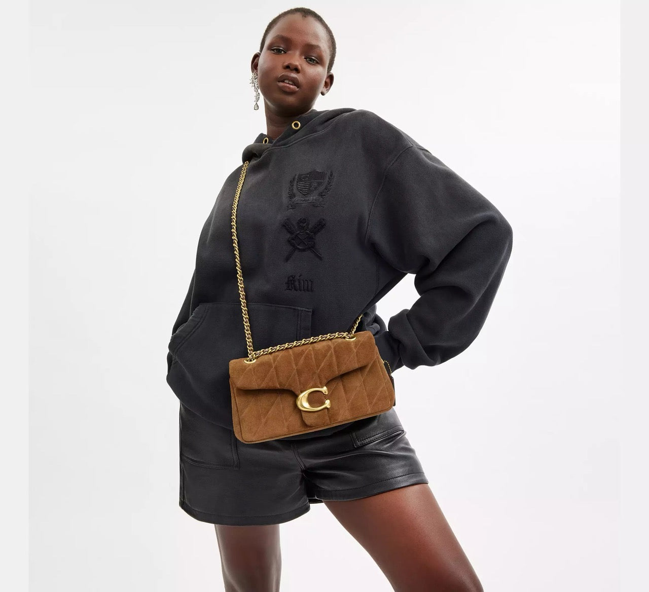 [READY STOCK MY] COACH Tabby Shoulder Bag 26 With Quilting in Brass/Cedar (CW620)