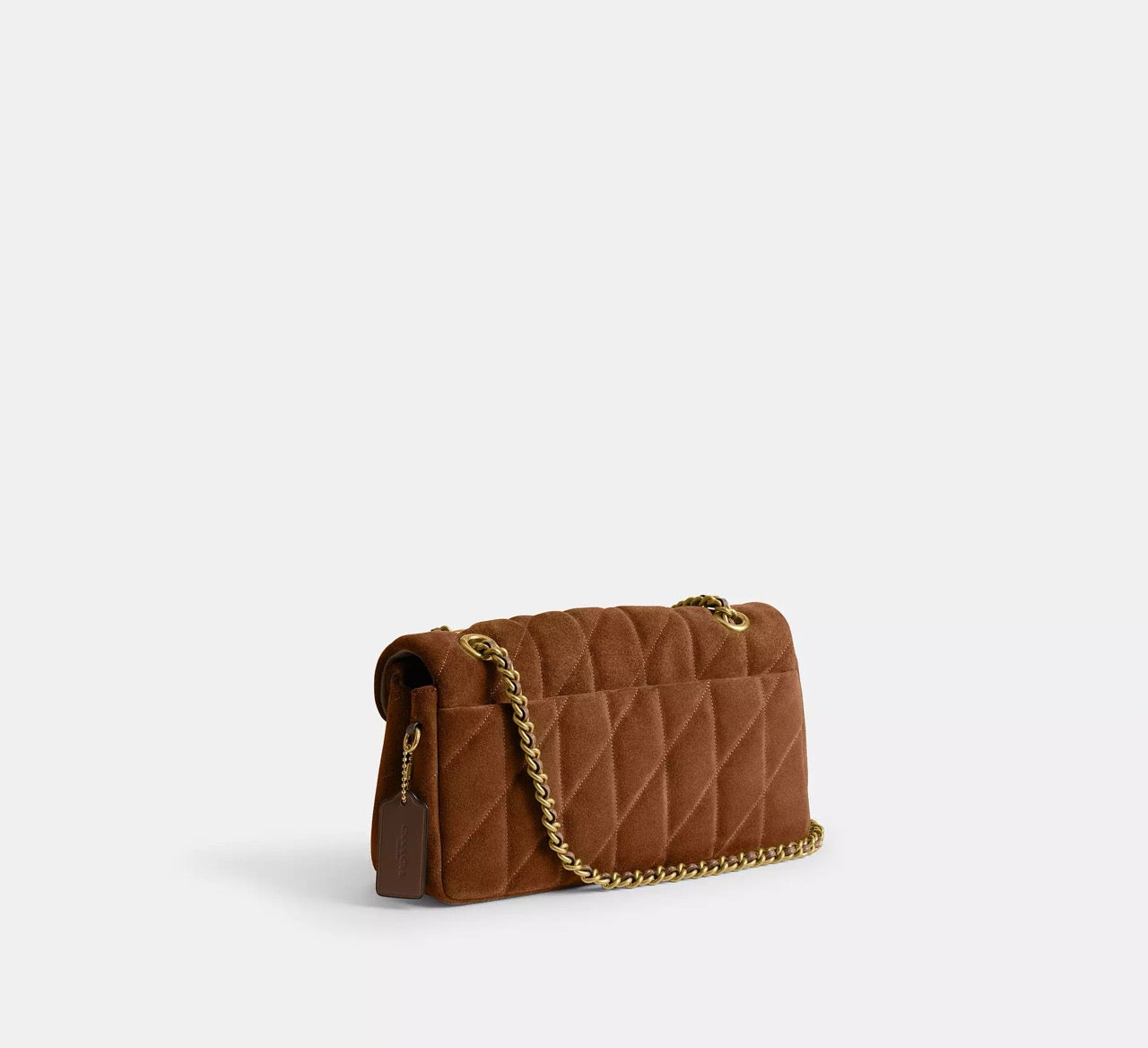 [READY STOCK MY] COACH Tabby Shoulder Bag 26 With Quilting in Brass/Cedar (CW620)
