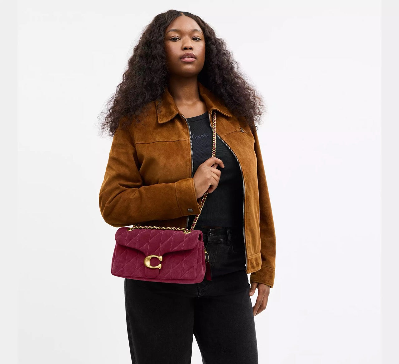 [WEB EXCLUSIVE][INCOMING ETA 30 DAYS] COACH Tabby Shoulder Bag 26 With Quilting in Dark Fuchsia (CW620)