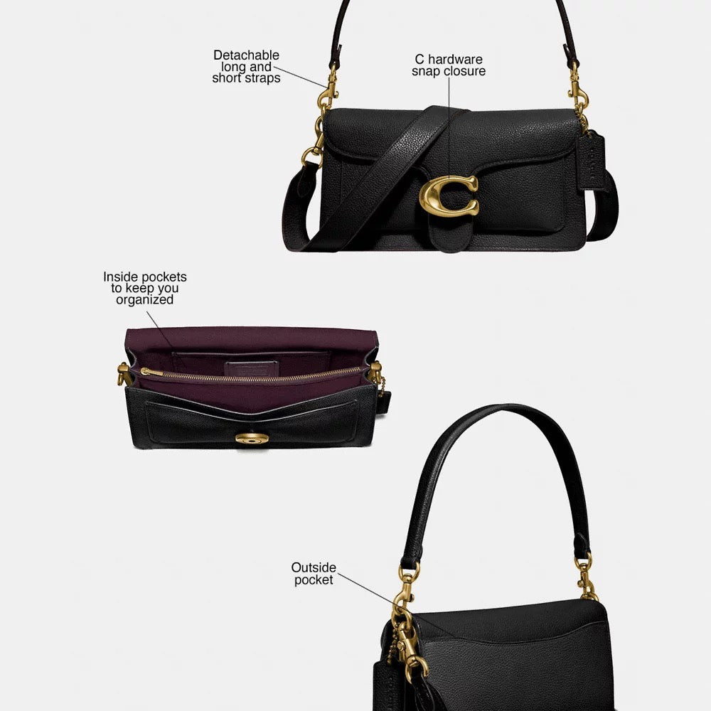[READY STOCK MY] COACH Tabby Shoulder Bag 26 in Dark Stone (CH857)