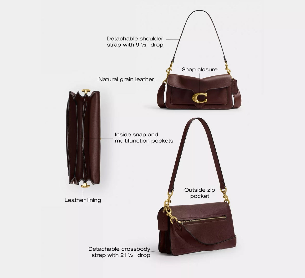 [INCOMING ETA 30 DAYS] COACH Tabby Shoulder Bag 26 in Maple (CCX04)