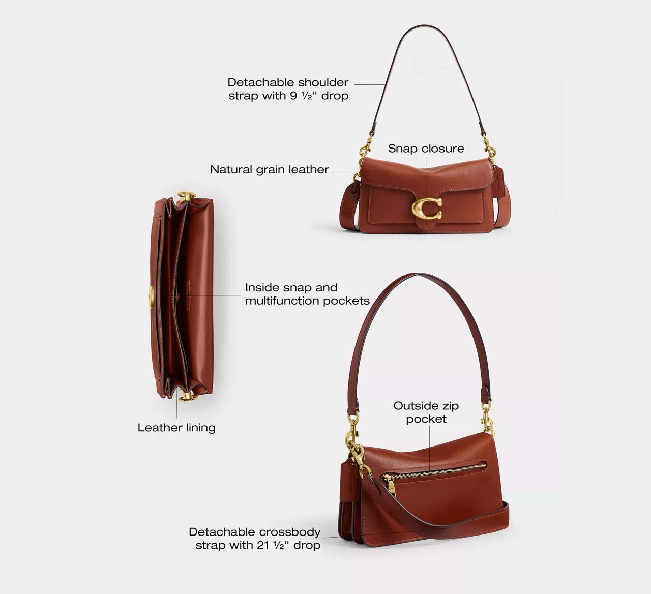[INCOMING ETA 30 DAYS] COACH Tabby Shoulder Bag 26 in Pecan (CCX04)