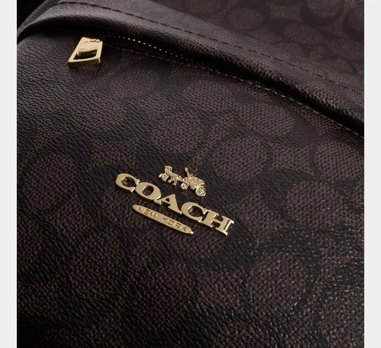 [WEB EXCLUSIVE][INCOMING ETA 30 DAYS] COACH Taylor Small Backpack In Signature Canvas in Walnut/Black (CDW76)