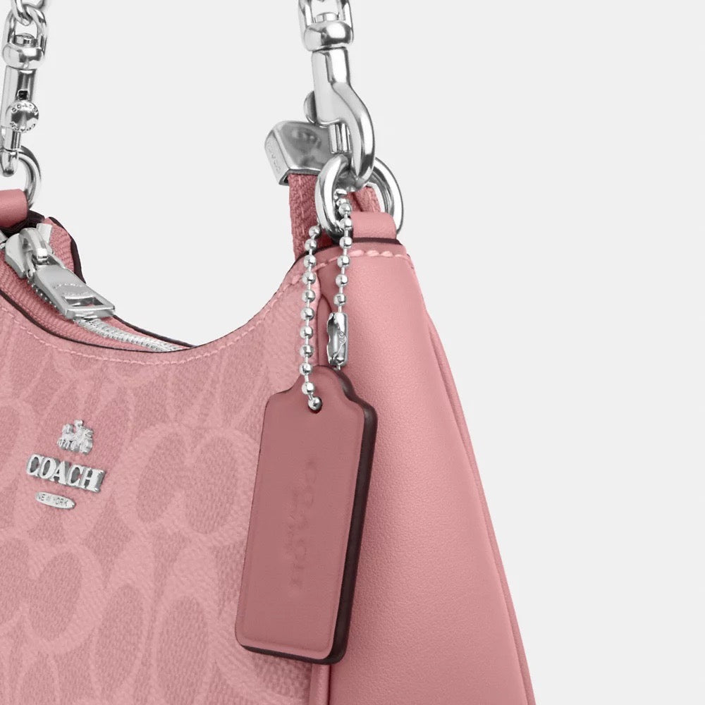 [INCOMING ETA 30 DAYS] COACH Teri Mini Crossbody Bag In Signature Canvas in Pink (SHW)(CW323)