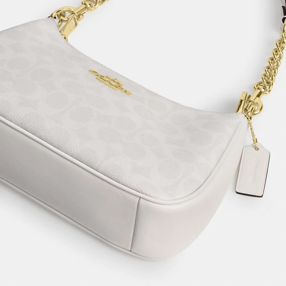 [INCOMING ETA 30 DAYS] COACH Teri Shoulder Bag In Signature Canvas in White/Chalk (CV933)