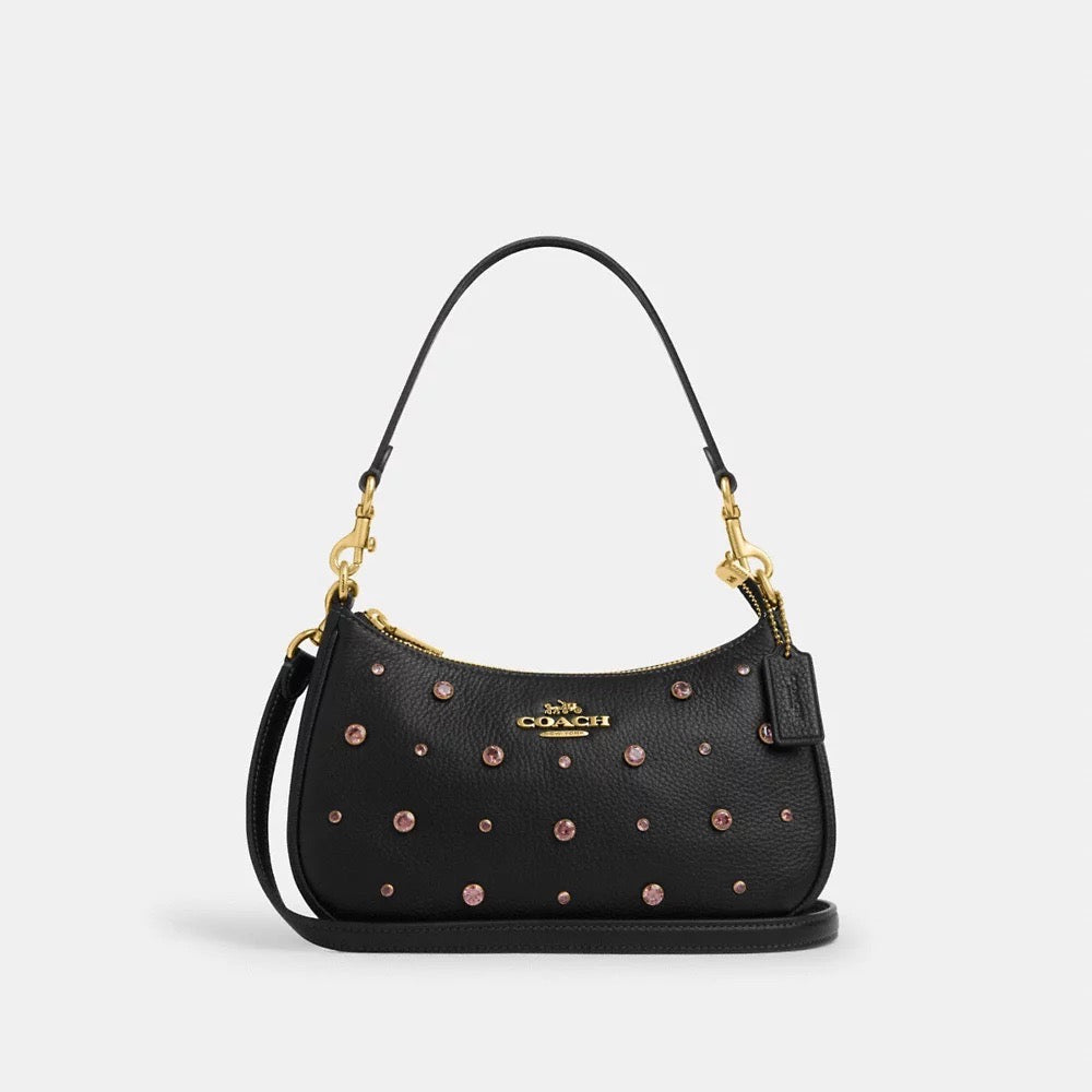[INCOMING ETA 30 DAYS] COACH Teri Shoulder Bag With Crystal in Black (CAL48)