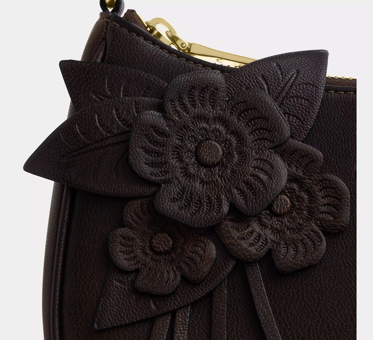 [READY STOCK MY] COACH Teri Shoulder Bag With Floral Applique in Maple (CDY42)