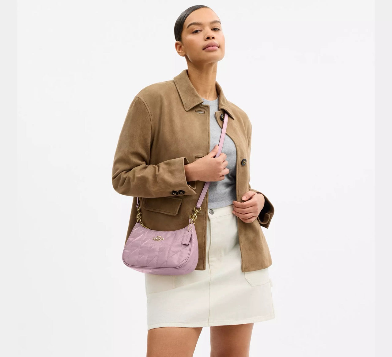 [INCOMING ETA 30 DAYS] COACH Teri Shoulder Bag With Quilting in Carnation (CDY83)