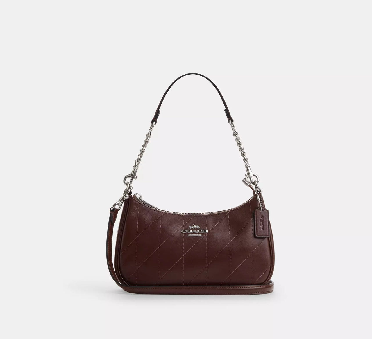 [INCOMING ETA 30 DAYS] COACH Teri Shoulder Bag With Quilting in Dark Wine (CDP32)
