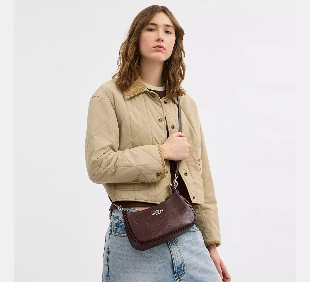 [INCOMING ETA 30 DAYS] COACH Teri Shoulder Bag With Quilting in Dark Wine (CDP32)