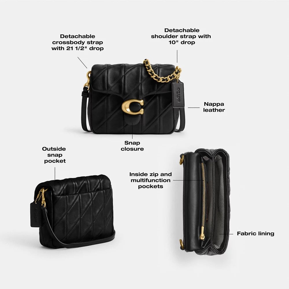 ★Coach★ Times Square Tabby Shoulder Bag 17 CW628 B4/BK COACH® | Times Square Tabby Shoulder Bag 17 With Quilting