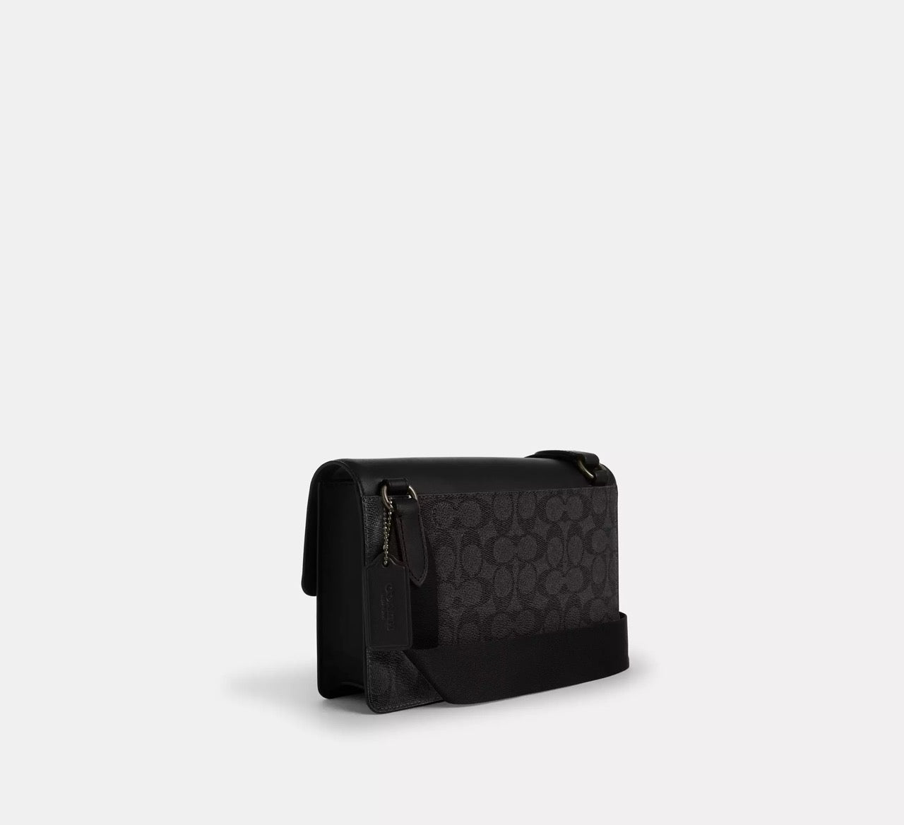 [INCOMING ETA 30 DAYS] COACH For Men Turner Flap Crossbody Bag In Signature Canvas in Charcoal/Black (CCQ53)