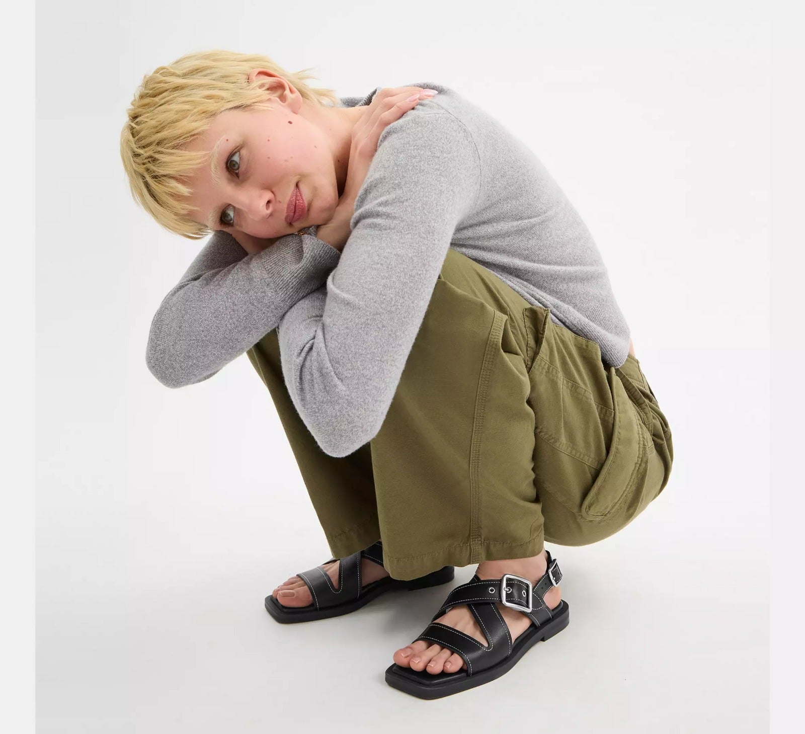 [INCOMING ETA 30 DAYS] COACH W Archival Buckle Flat Sandal in Black (FK)(CAS36)