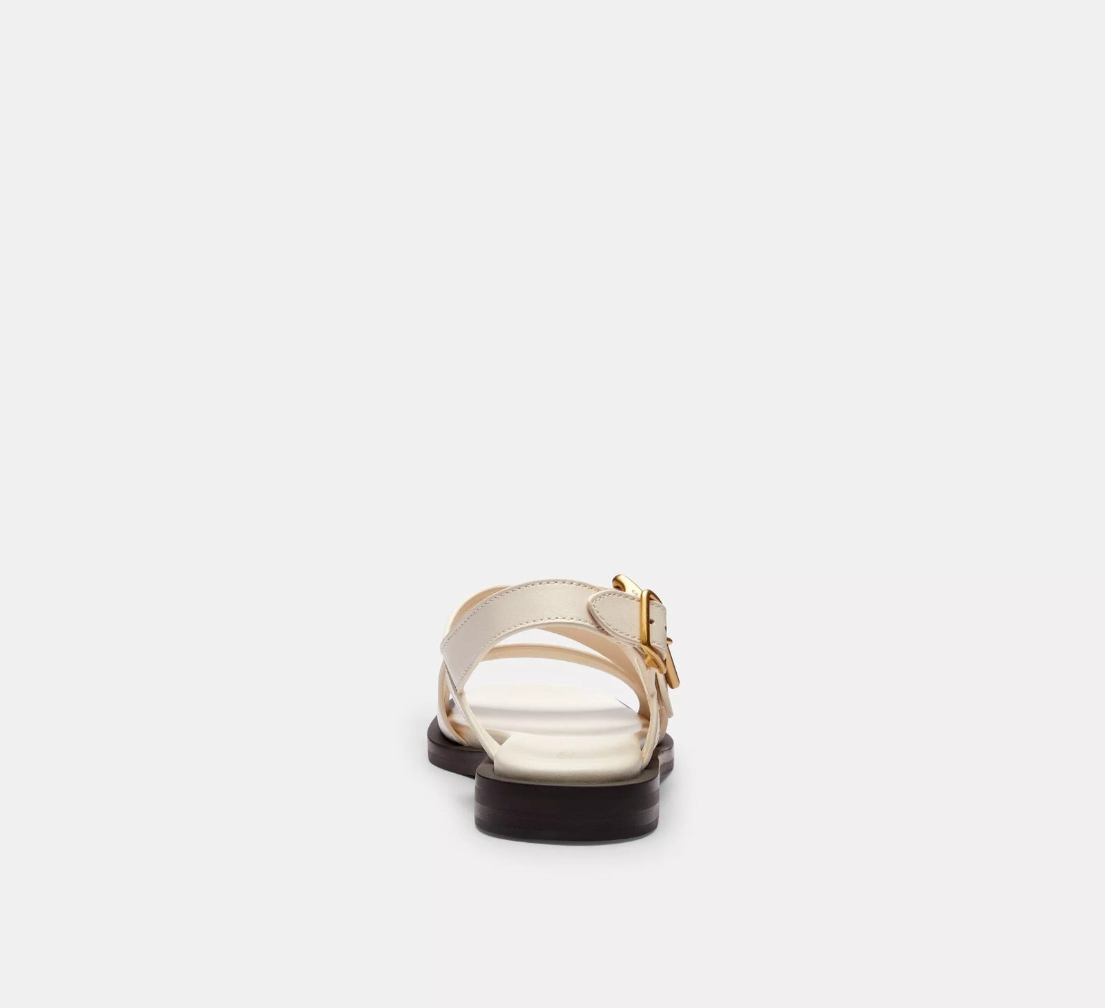 [INCOMING ETA 30 DAYS] COACH W Archival Buckle Flat Sandal in Chalk (FK)(CAS36)