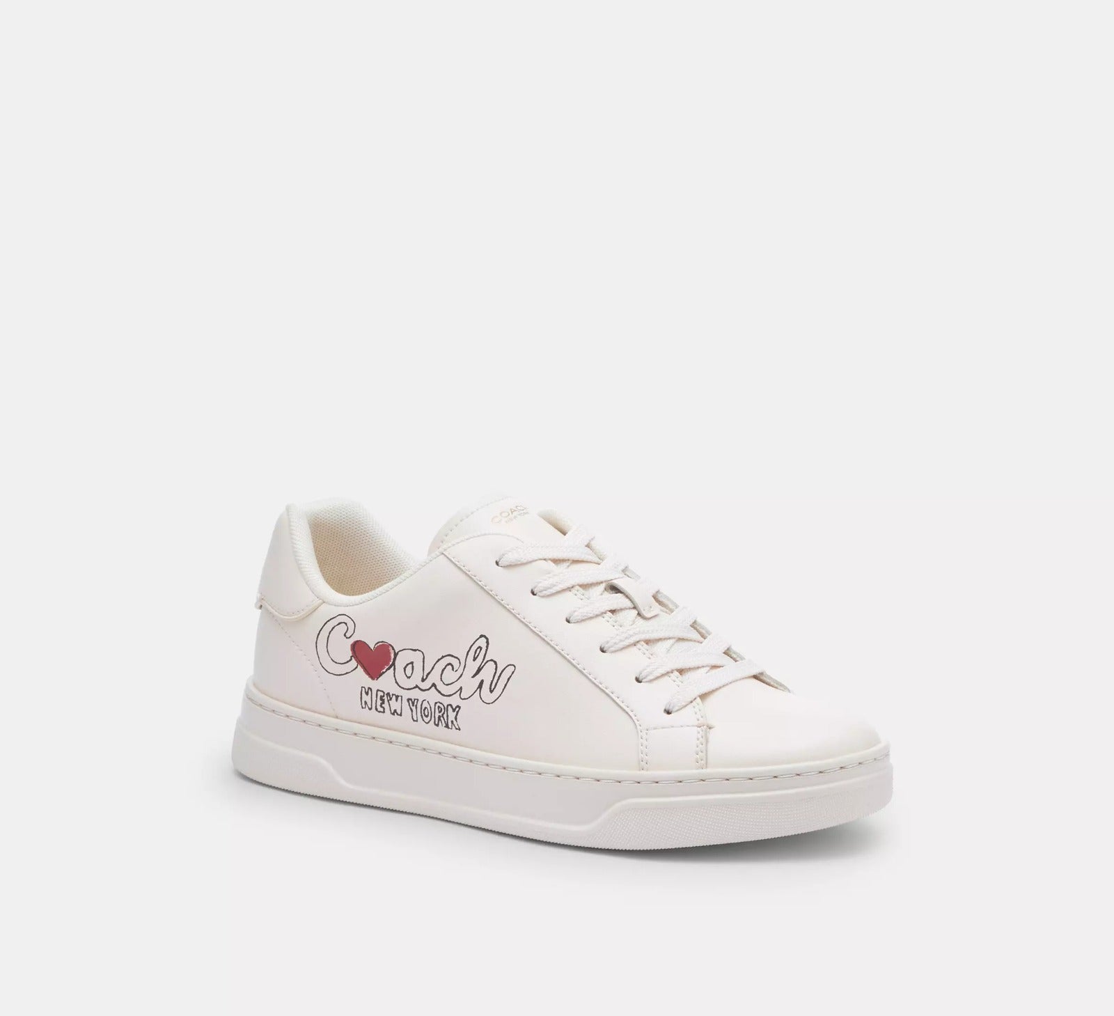 [INCOMING ETA 30 DAYS] COACH W High Line Sneaker With Heart in Coated Canvas/Chalk Multi (FK)(CBR66)