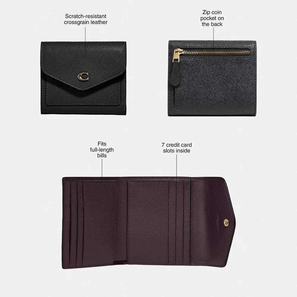 [INCOMING ETA AFTER RAYA] COACH Wyn Small Wallet in Black (C2328)