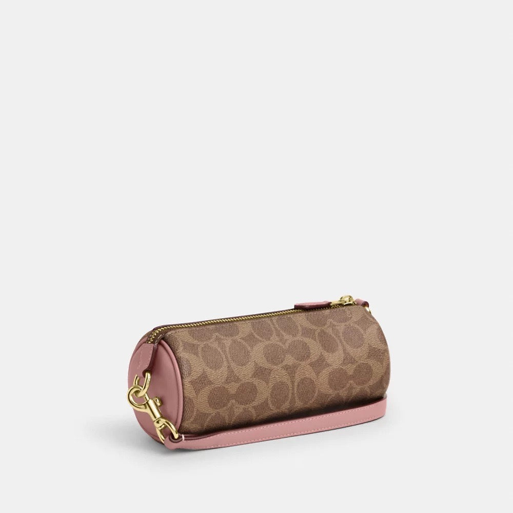 Coach barrel bag signature sales