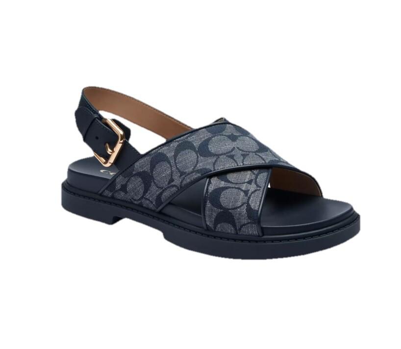 [INCOMING ETA 30 DAYS] COACH W Fraser Chambray Sandal in Midnight