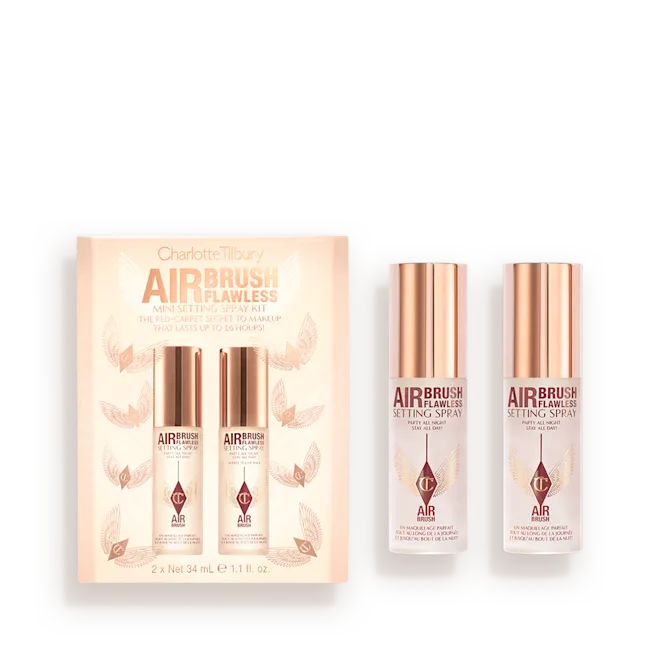 [ULSBC] [READY STOCK MY] Charlotte Tilbury Airbrush Flawless Mini Setting Spray Kit Duo 34ML