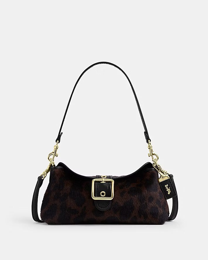 [WEB EXCLUSIVE][INCOMING ETA 30 DAYS] Coach Abbie Shoulder Bag In Haircalf With Leopard Print in Dark Leopard (CFO63)