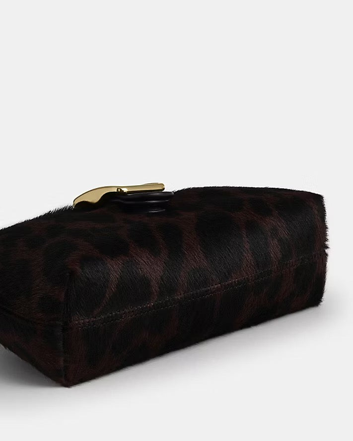 [WEB EXCLUSIVE][INCOMING ETA 30 DAYS] Coach Abbie Shoulder Bag In Haircalf With Leopard Print in Dark Leopard (CFO63)