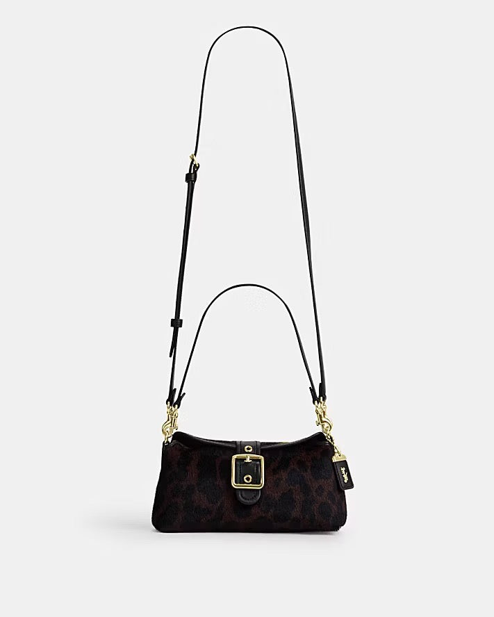 [WEB EXCLUSIVE][INCOMING ETA 30 DAYS] Coach Abbie Shoulder Bag In Haircalf With Leopard Print in Dark Leopard (CFO63)