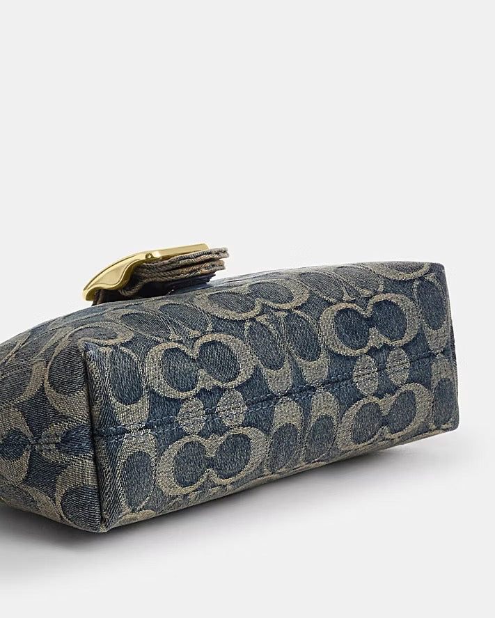 [WEB EXCLUSIVE][INCOMING ETA 30 DAYS] Coach Abbie Shoulder Bag In Signature Regenerative Cotton Denim in Denim (CFO59)