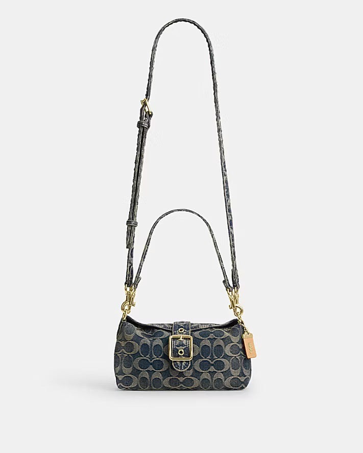 [WEB EXCLUSIVE][INCOMING ETA 30 DAYS] Coach Abbie Shoulder Bag In Signature Regenerative Cotton Denim in Denim (CFO59)