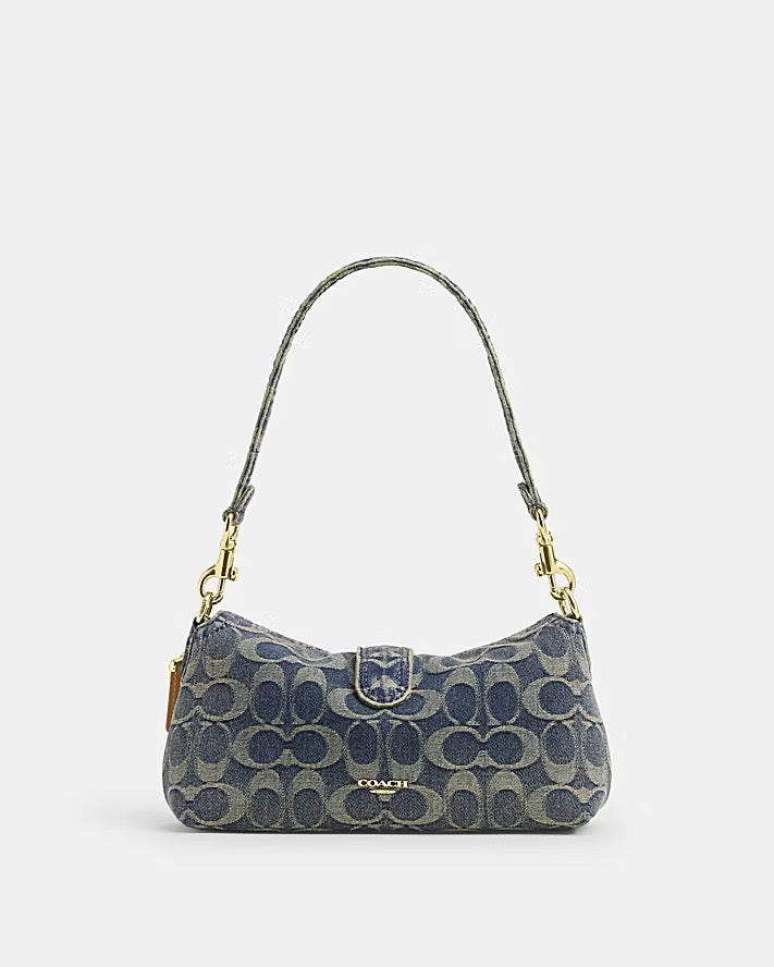 [WEB EXCLUSIVE][INCOMING ETA 30 DAYS] Coach Abbie Shoulder Bag In Signature Regenerative Cotton Denim in Denim (CFO59)
