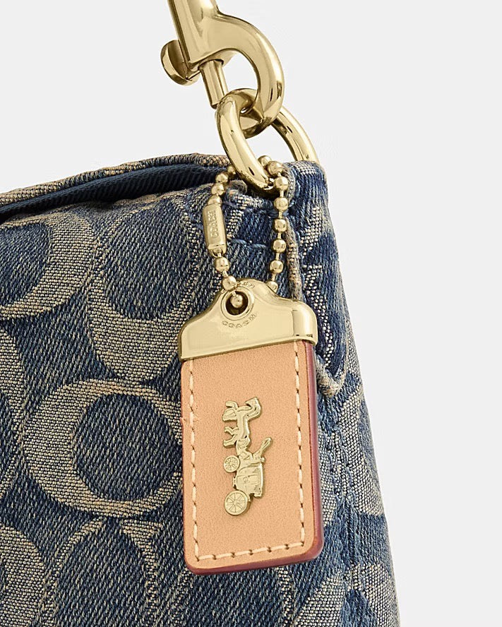 [WEB EXCLUSIVE][INCOMING ETA 30 DAYS] Coach Abbie Shoulder Bag In Signature Regenerative Cotton Denim in Denim (CFO59)