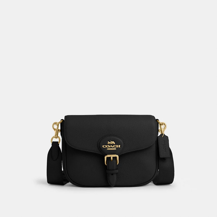 Coach Bag Malaysia Coach Amelia Saddle Bag in Black (CP107)