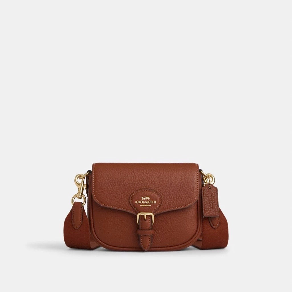 [INCOMING STOCK ETA END MARCH 2024] Coach Amelia Small Saddle Bag in Redwood (CP001)
