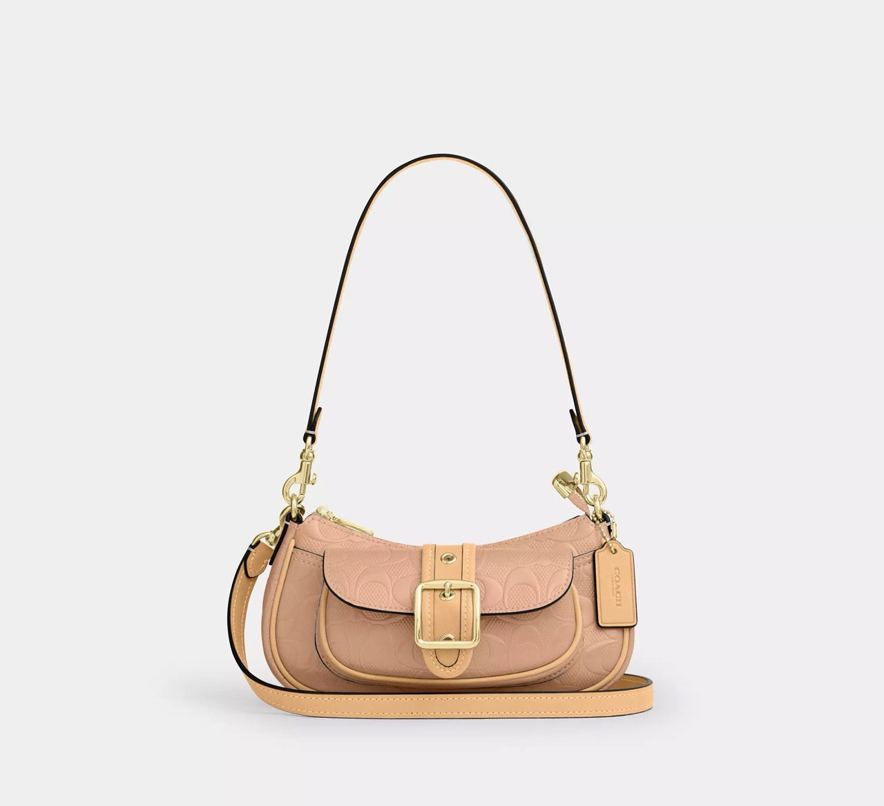 [WEB EXCLUSIVE][READY STOCK MY] Coach Ashton Mini Shoulder Bag In Signature Leather in Faded Blush (CEN11)