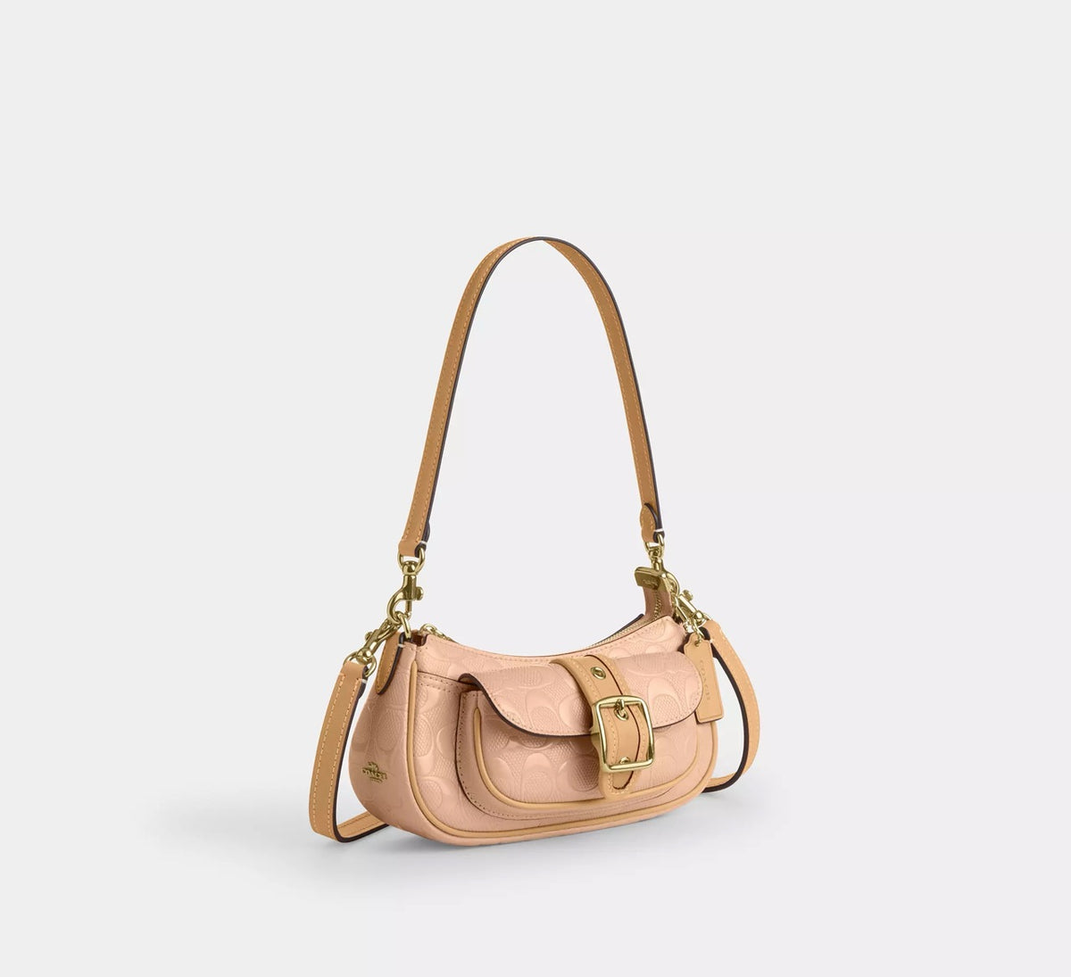 [WEB EXCLUSIVE][READY STOCK MY] Coach Ashton Mini Shoulder Bag In Signature Leather in Faded Blush (CEN11)