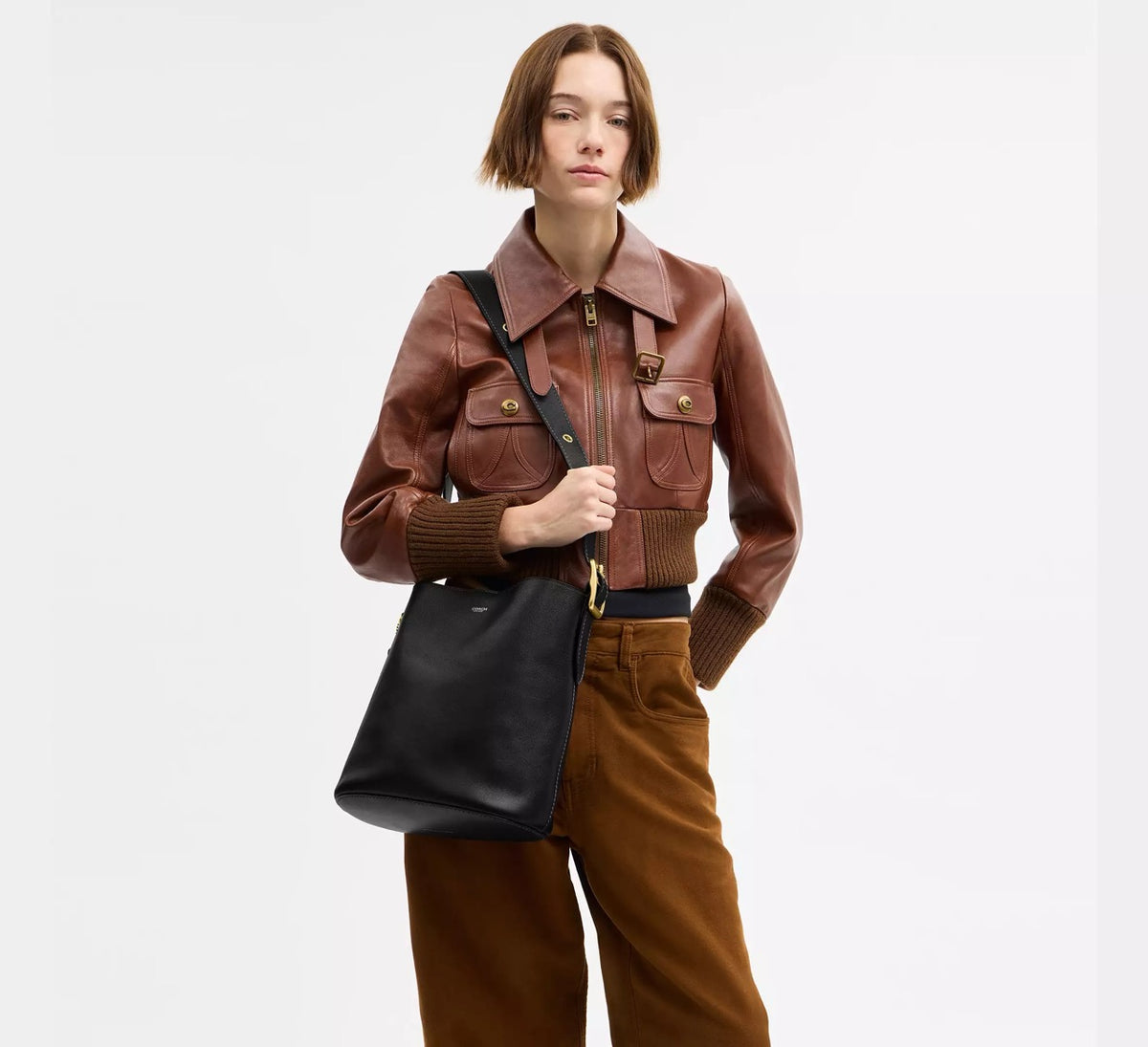 [WEB EXCLUSIVE][READY STOCK MY] Coach Bleecker Bucket Bag in Black (CCC23)