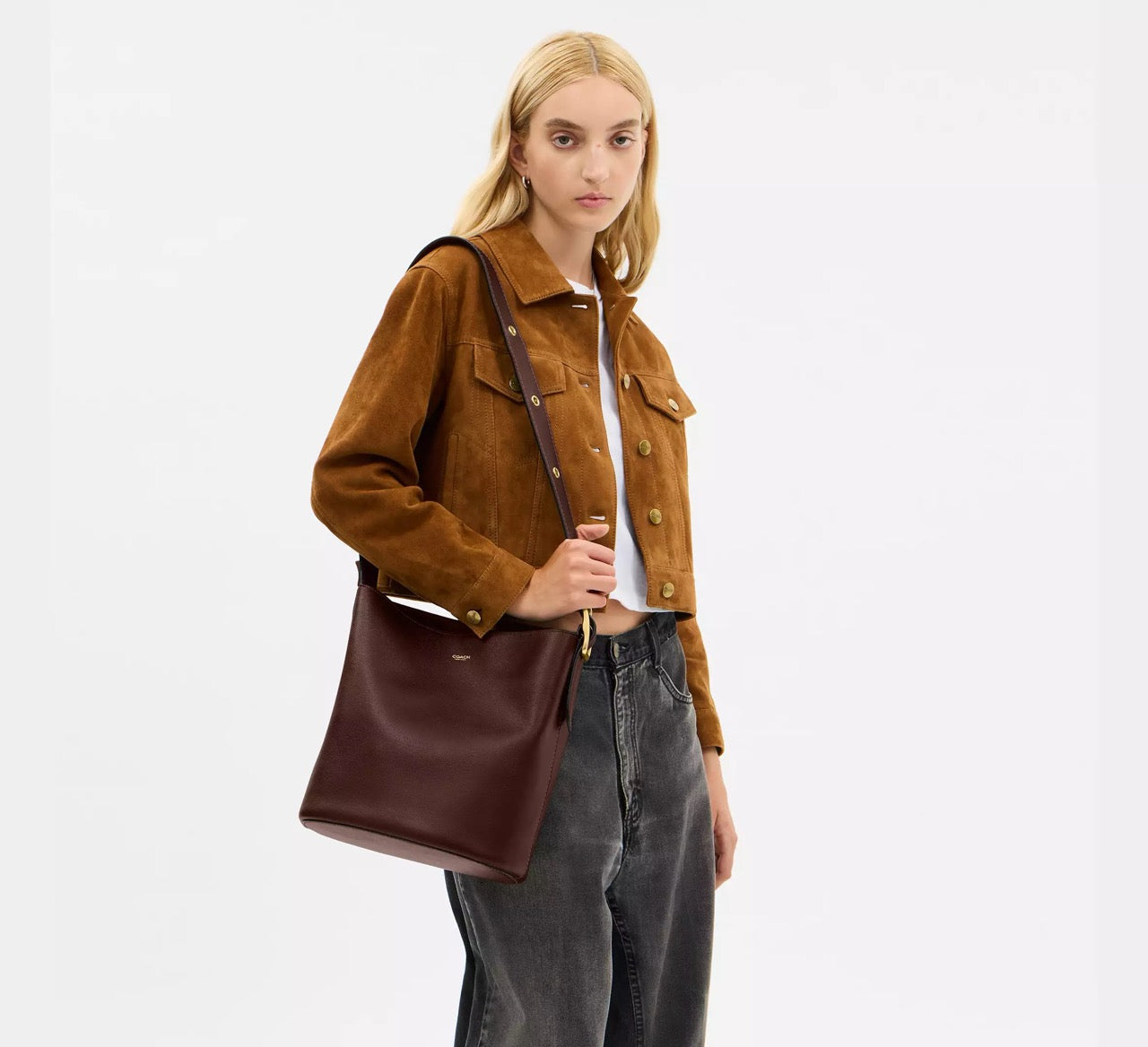 [WEB EXCLUSIVE][READY STOCK MY] COACH Bleecker Bucket Bag in Maple (CCC23)