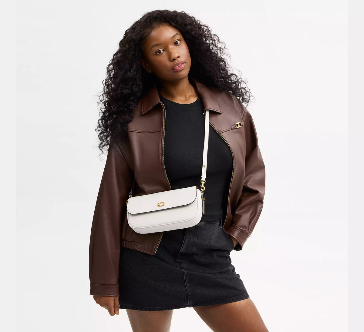 [WEB EXCLUSIVE][INCOMING ETA 30 DAYS] Coach Brook Flap Chain Bag in Chalk (CAN90)