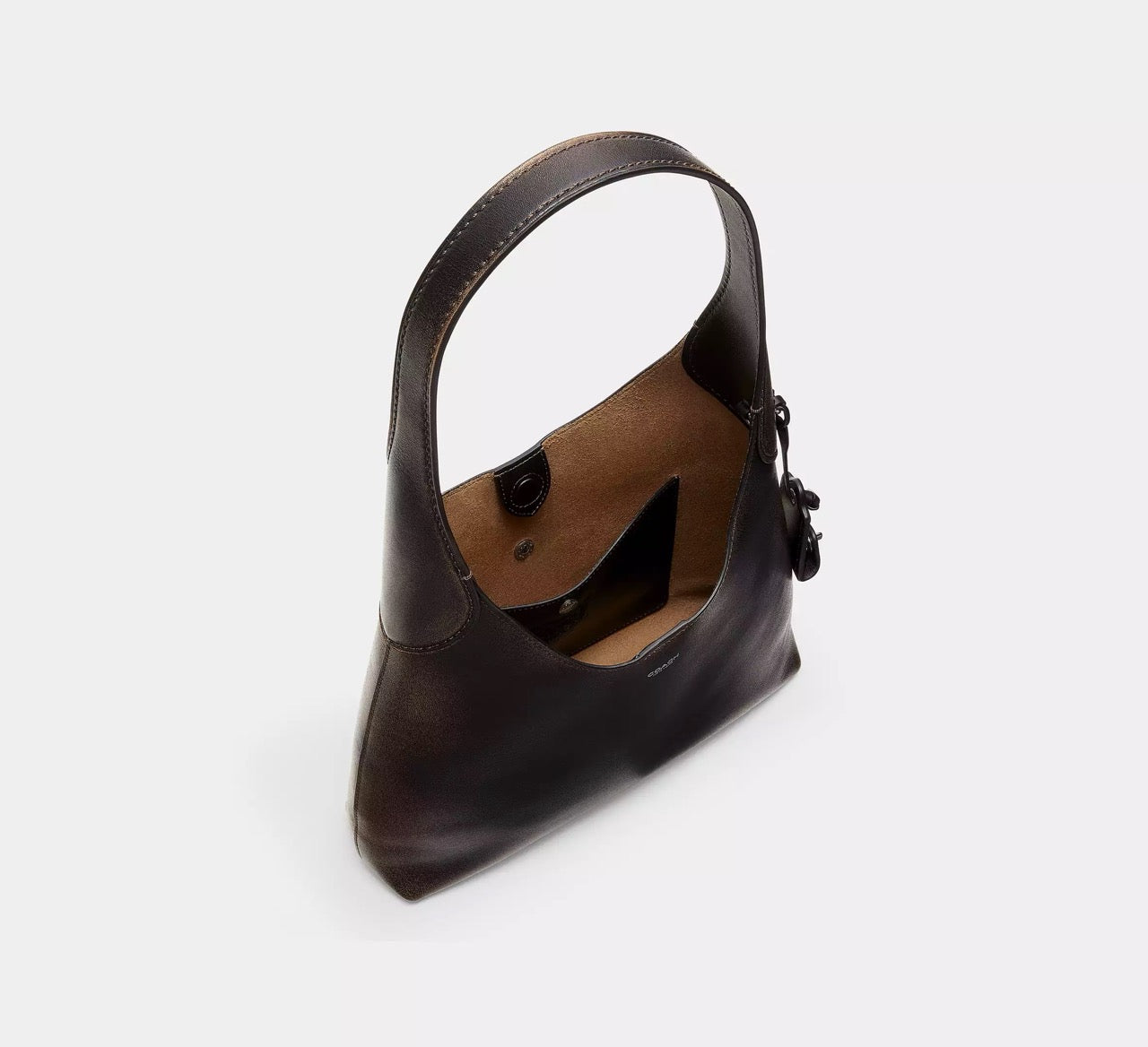 [READY STOCK MY] COACH Brooklyn Shoulder Bag 28 In Loved Leather in Black Brown (CBH44)