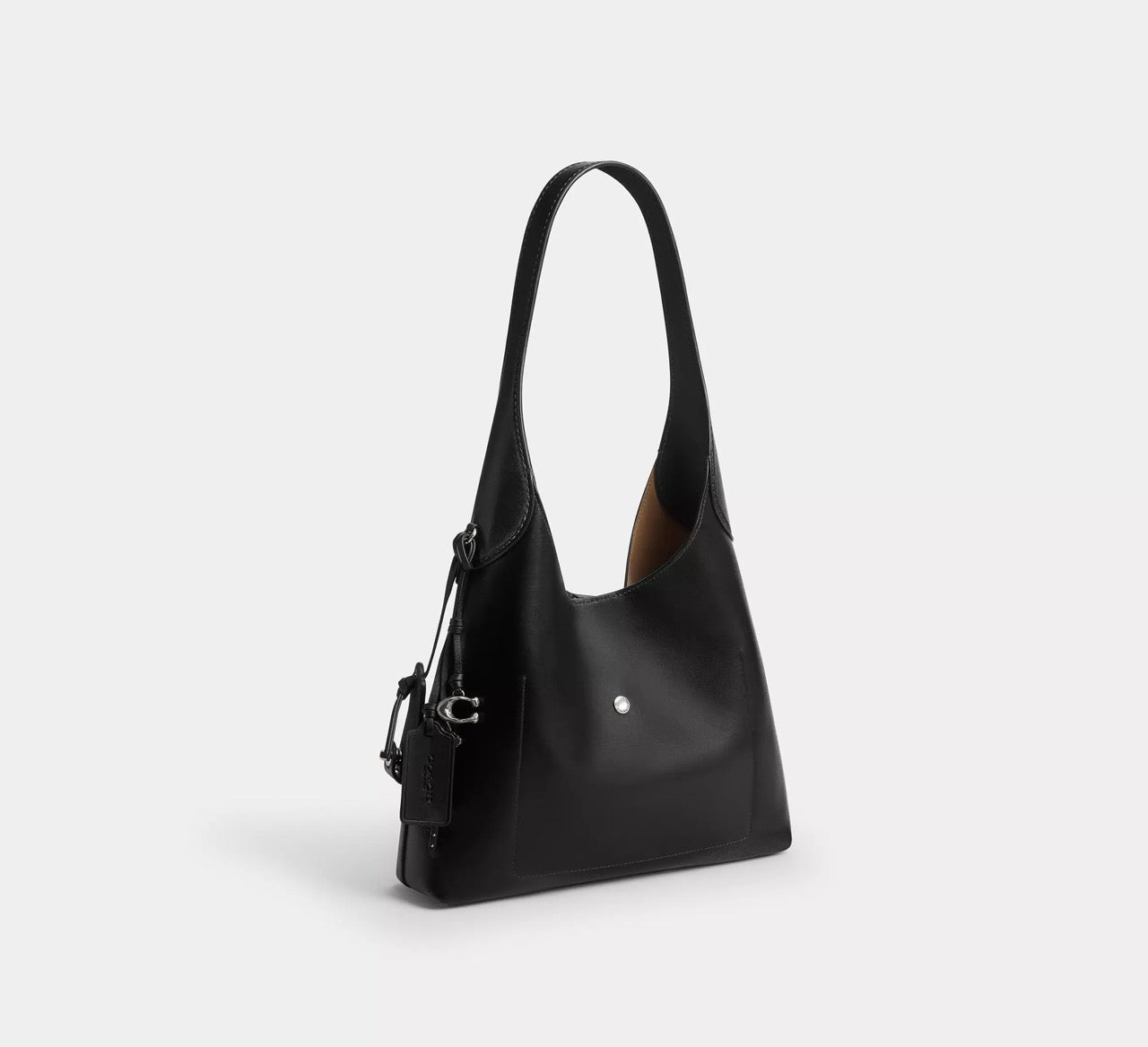 [READY STOCK MY] COACH Brooklyn Shoulder Bag 28 In Loved Leather in Black Brown (CBH44)