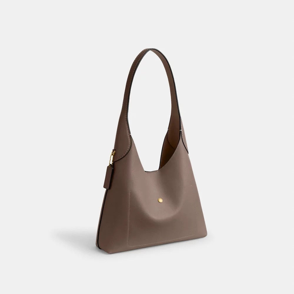 [READY STOCK MY] COACH Brooklyn Shoulder Bag 28 in Dark Stone (CU068)